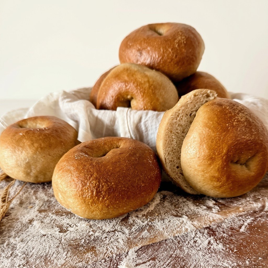 Plain Sourdough Bagels